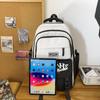 Casual simple and lightweight backpack large capacity letter printing junior high school high school student schoolbag female couple travel bag