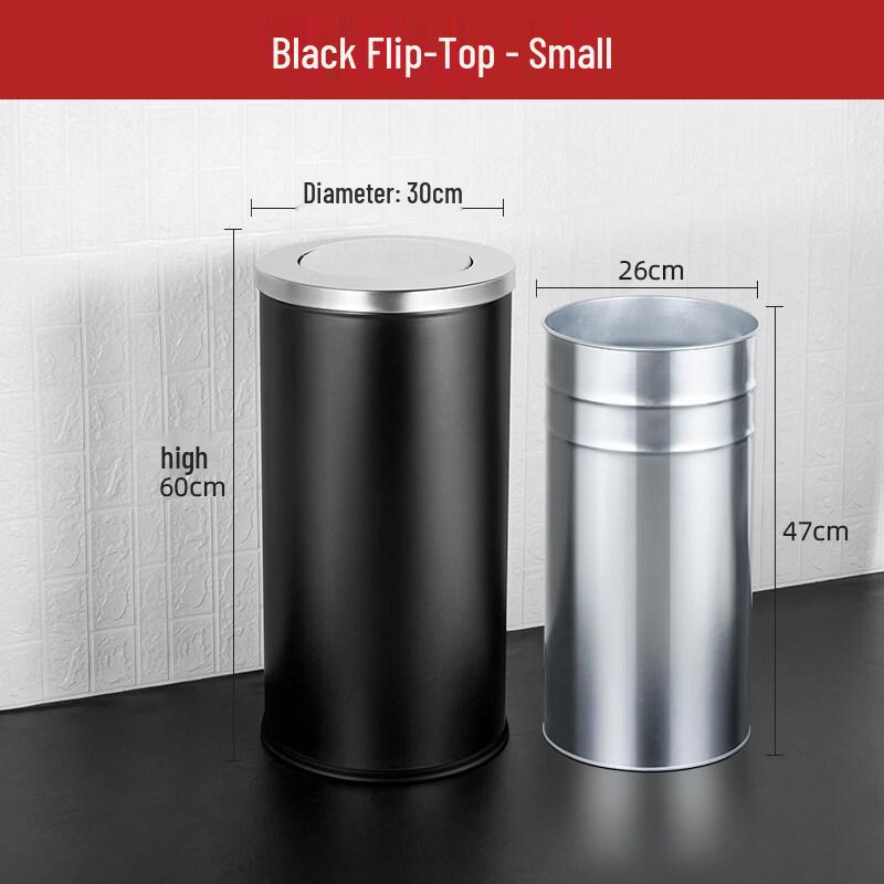 

JPHZNB Stainless Steel Round Trash Can