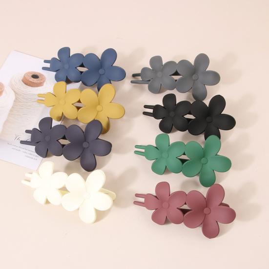 Solid Color Strong Grip Hair Clip Exquisite Anti-slip Elegant Flower Butterflies Decor Hairpin Hair Accessories