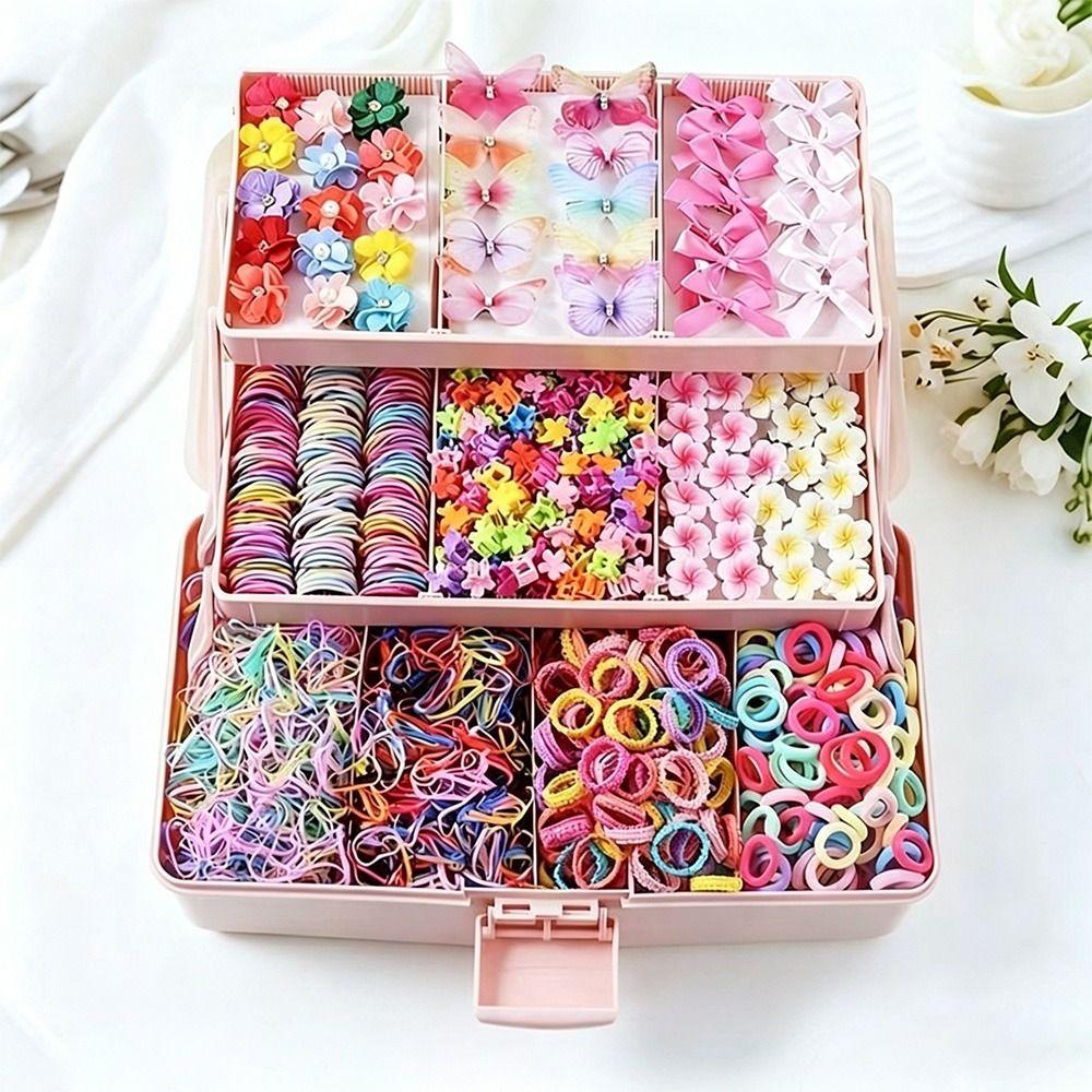 Elastic Girls Hair Accessories Set Headbands Hair Ties Set New Ponytail Holders Girls Daily Wear