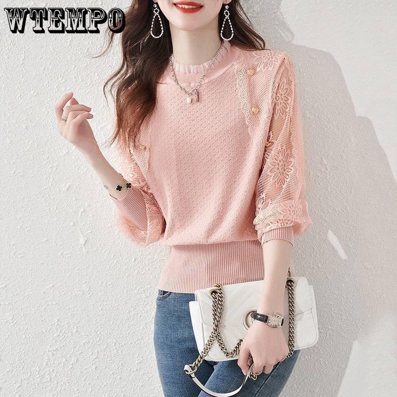Women's Knitted Sweater Thin Cut Hollow Short Top Design Sense Sweater