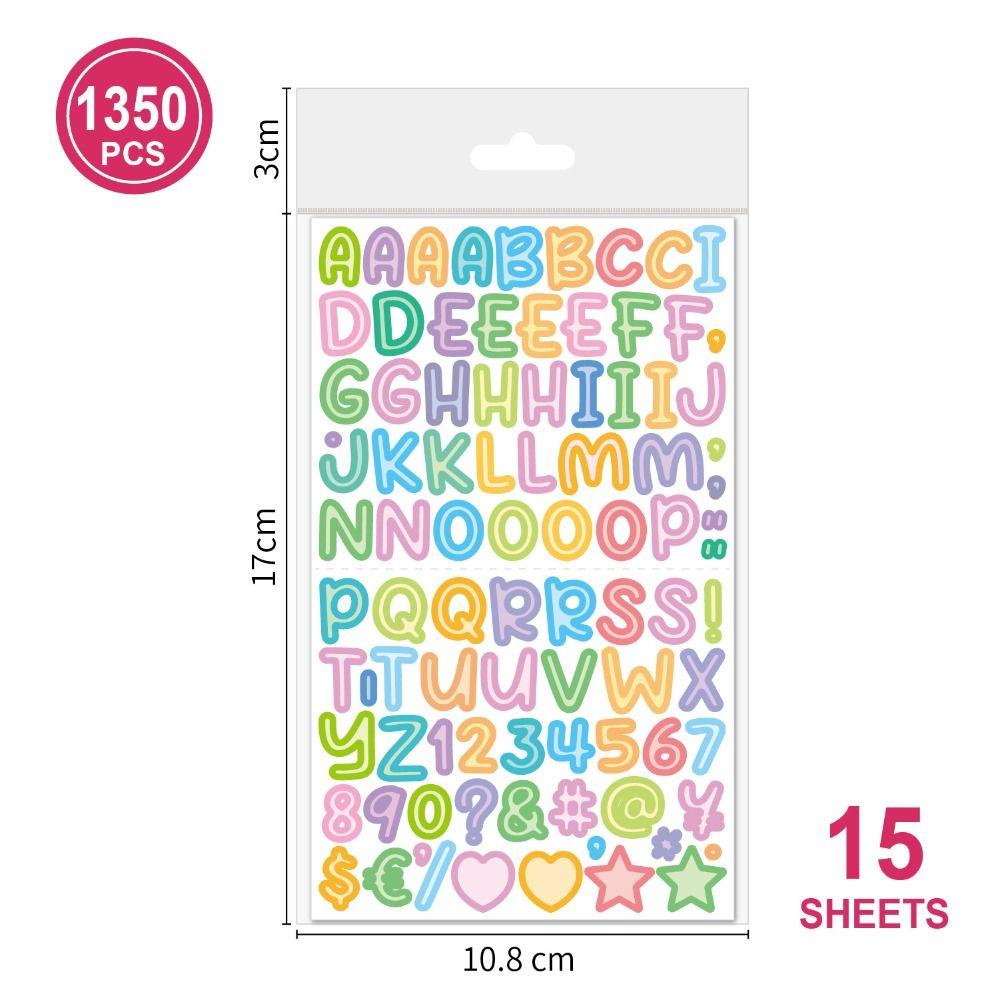 26 Letter Number Cartoon Letter Sticker Cartoon 26 Letter Number Stickers Album Scrapbooking