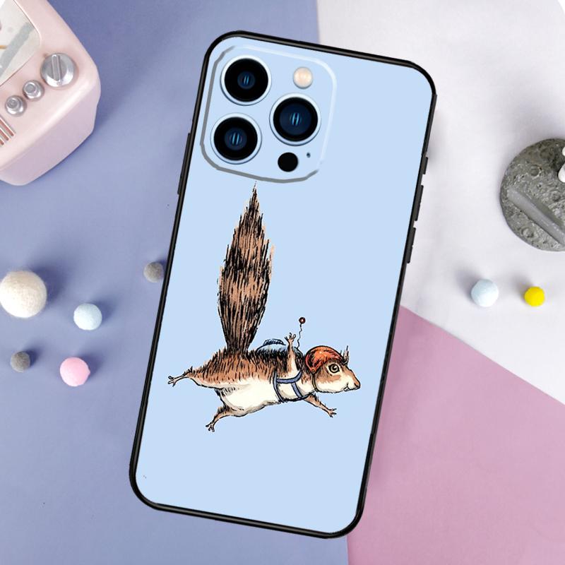 Cute Animal Squirrel Case For iPhone 16 15 14 Pro 11 12 13 Pro Max XS X XR Plus 12 13 Mini Soft Cover