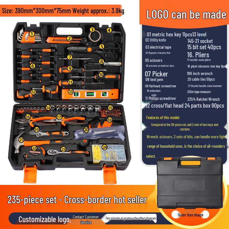 Deluxe Sada domácího nářadí: Elektrikářské a automobilové nezbytnosti