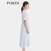 PORTS Women's Elegant V-Neck Midi Dress