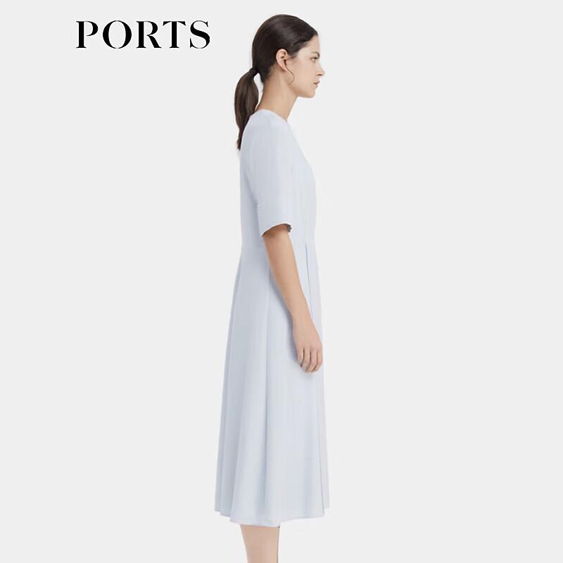 PORTS Women's Elegant V-Neck Midi Dress