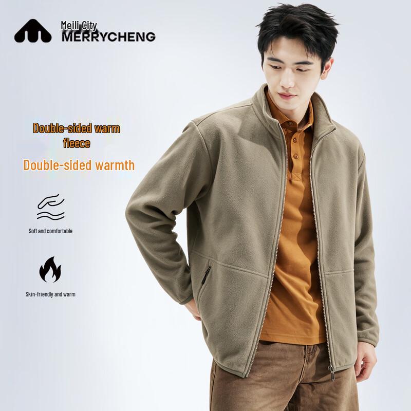 Men's Polar Fleece Stand-Collar Pullover Jacket