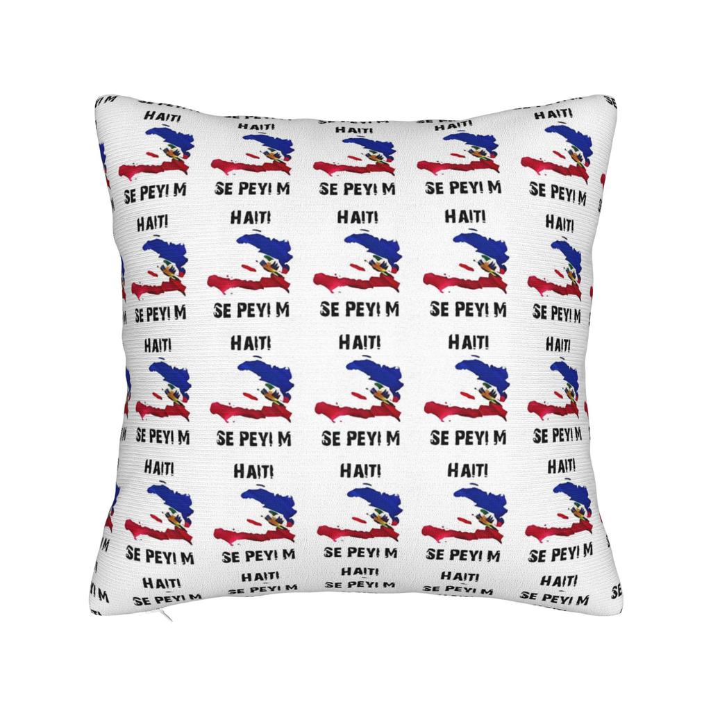 Pillow Case Haiti FlagCountry Map Soft Pillow Cover For Sofa Home Decoration Fashion Pillowcases