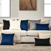 Einfarbige Samtkissenbezüge Weiche Dekorative Kissenbezüge für Sofa Schlafzimmer Heimdekoration Kissenbezug Weiß Grau Schwarz Blau