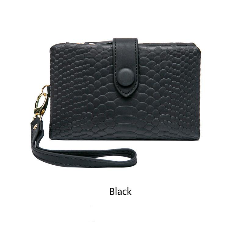 Suede Wallet Snake Leather Clutch Bag OEM Wallet Women's Change Bag Purse