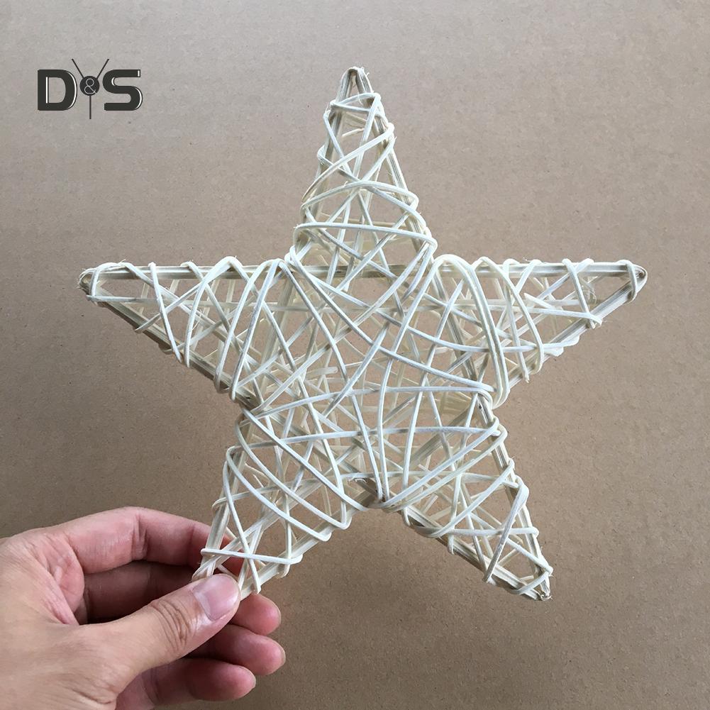 Rattan Vine DIY Star Wreath Garland Party Window Decor Ornament