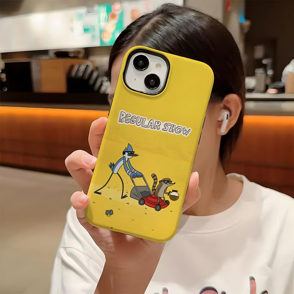 

Cartoon Regulars Show Phone Case For Iphone 16 Pro Max 15 13 14 12 11 14 Pro Max 15 Pro Max Two-in-one Cover iPhone14Pro