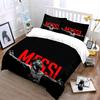 Red "Messi" Text, Portrait. Bedding Sets Duvet Cover Sets Duvet Covers Pillowcases(1 * Duvet Cover 2 * Pillowcases, Without Duvet Insert)