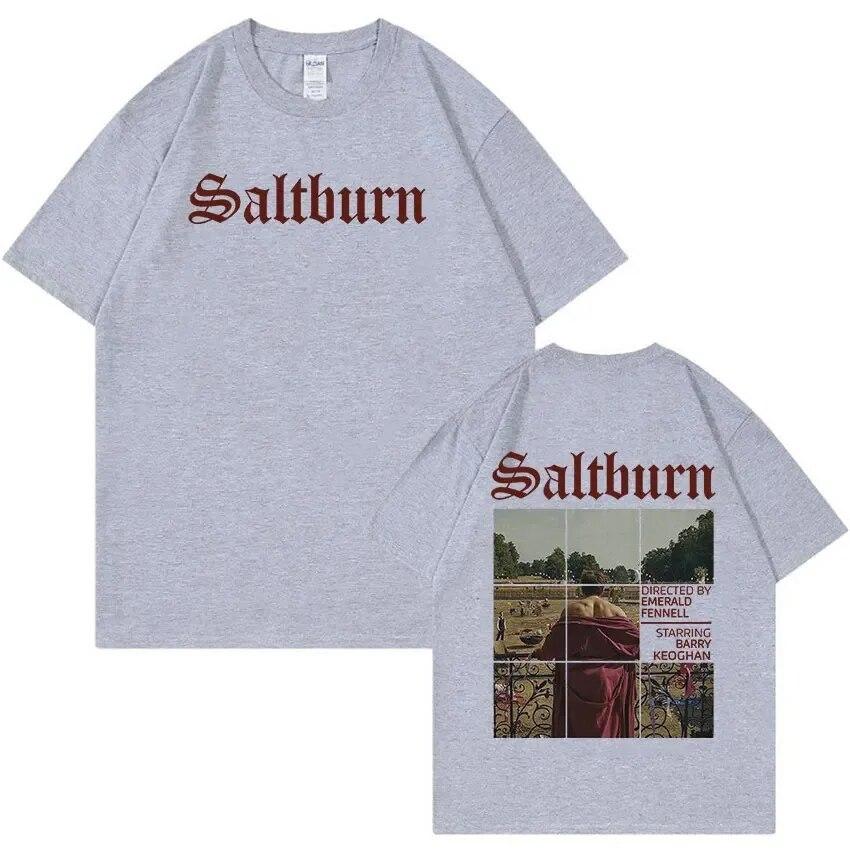 Heißer Film Saltburn Grafikdruck T-Shirt Unisex Mode Harajuku Vintage T-Shirts Unisex Casual Baumwolle Übergroßes T-Shirt Streetwear Unisex