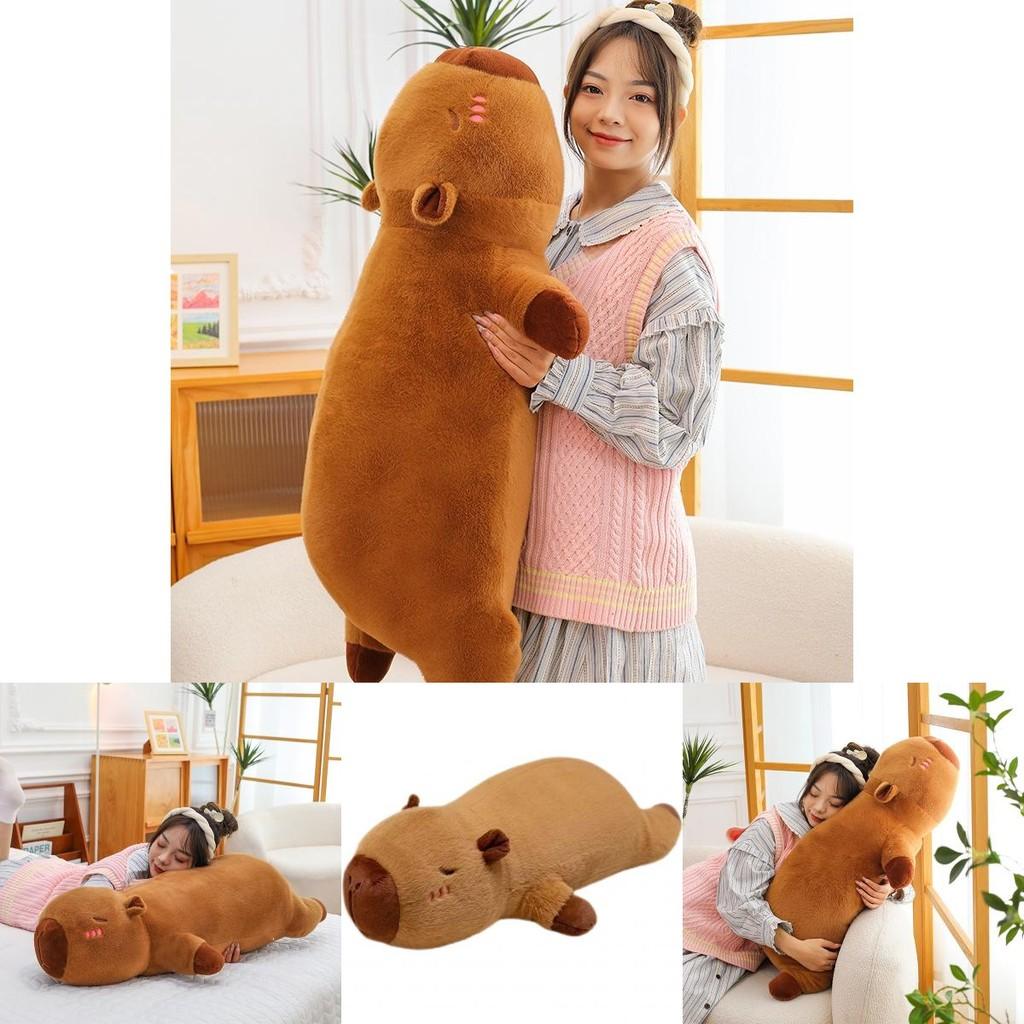 Soft Short Plush Capybara Cuddle Pillow Ideal For Sleepovers And Bedroom Decor 50cm And 90cm Sizes