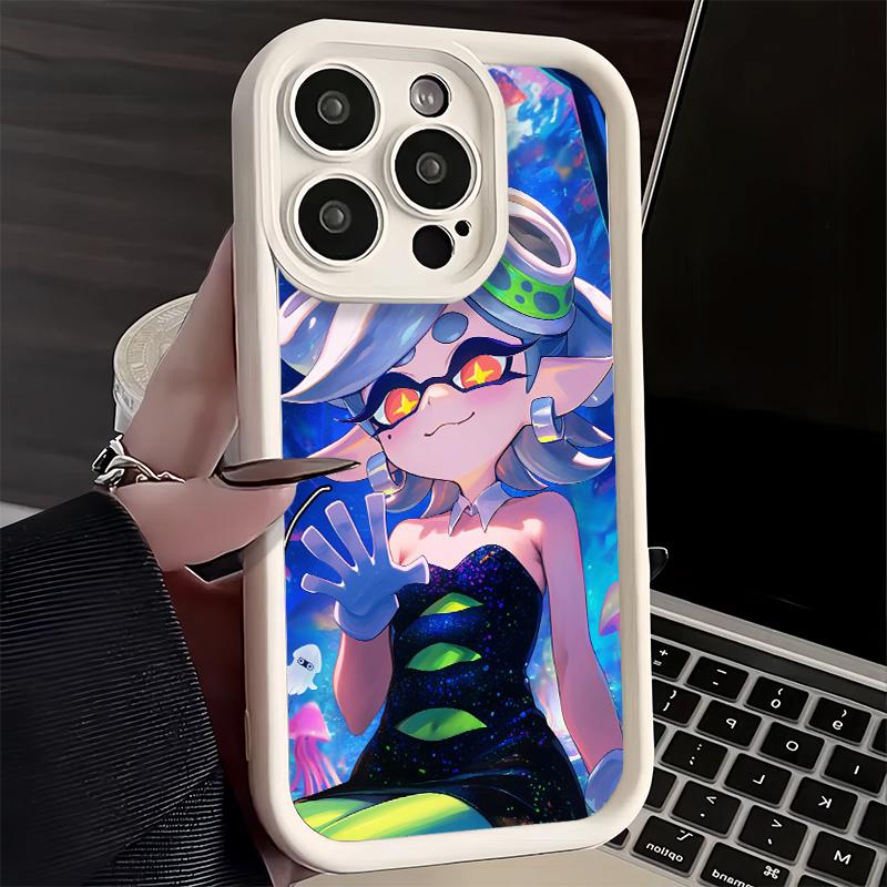 S-Splatoons Game Phone Case for iPhone 16 17 Air 16E 15 Pro Max 14 Plus 13 12 Mini Capa Soft Shell Silicone Funda