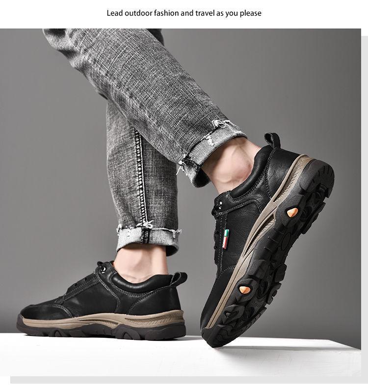 Men's Lightweight Outdoor Leather Hiking Shoes