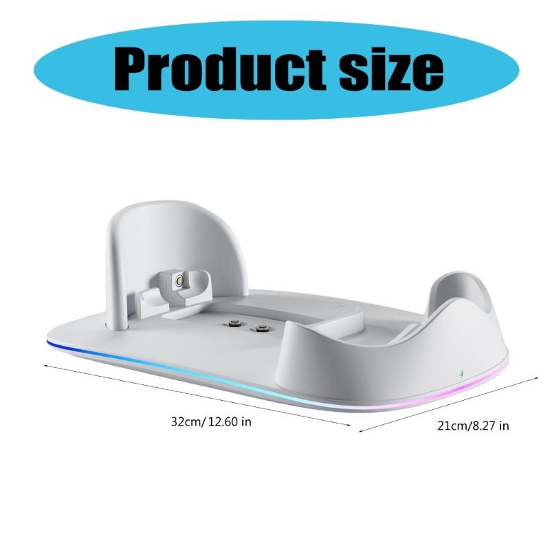 Charging Station Dock Quick Power Charging Base with Intelligent Temperature Control and LED Light for MR Glasses