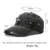 Unstructured 6 Panel Men's Baseball Cap Custom Embroidery Logo Stone Washed Cotton Vintage Distressed Dad Hat Black Blank