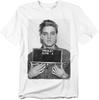 Popfunk Elvis Presley Mugshot dell'Esercito Rock 'n' Roll T-Shirt Bianca