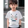 European sizes Floorball Boys' T-shirts Boys' Creative T-shirts, Casual, Lightweight and Comfortable Short-sleeved Tops, Summer Children's Clothing