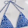 Printed Tie Side Sexy Two Piece Bikini Swimsuit Elegant Fashion For Beach Vacation
