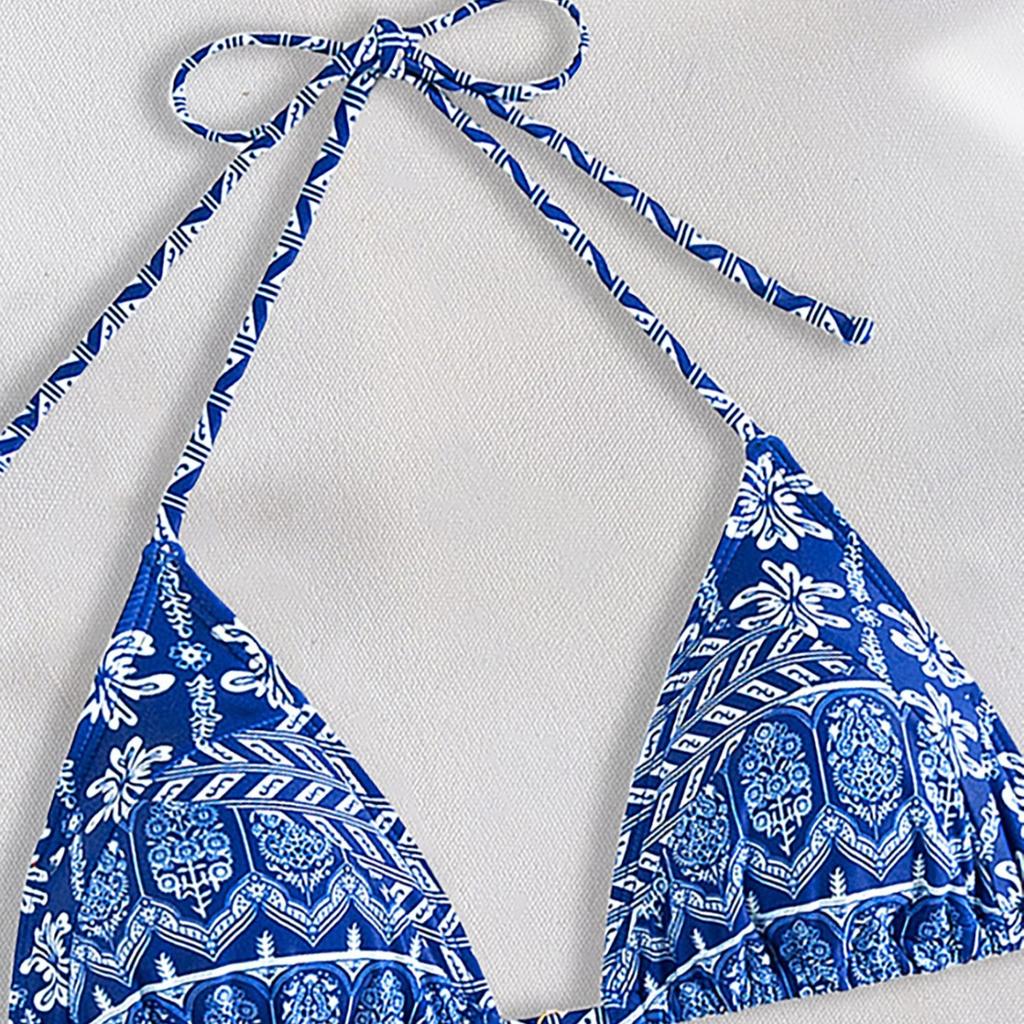 Printed Tie Side Sexy Two Piece Bikini Swimsuit Elegant Fashion For Beach Vacation