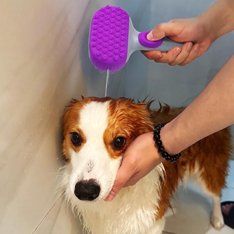 Multifunctional Grooming Brush For Pet Deep Cleaning Massage Comb Nonslip Handle Easyly Clean Various Size