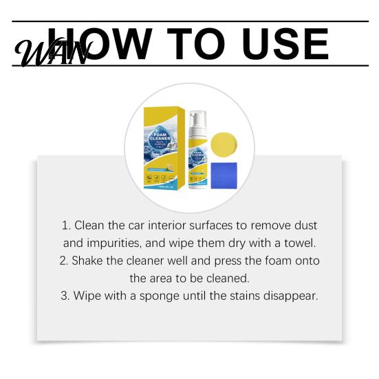 Interior Car Surface Cleaner Foam Fresh Aroma Gentle Protection Removes Stains Easy Use Efficient Cleaning Multipurpose Care Gift for Drivers