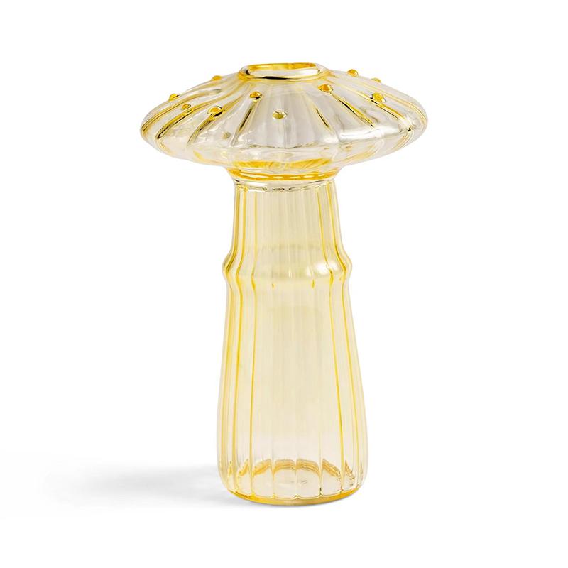 Vaso de vidro cogumelo garrafa de aromaterapia casa criativa mesa de flores hidropônica decoração simples