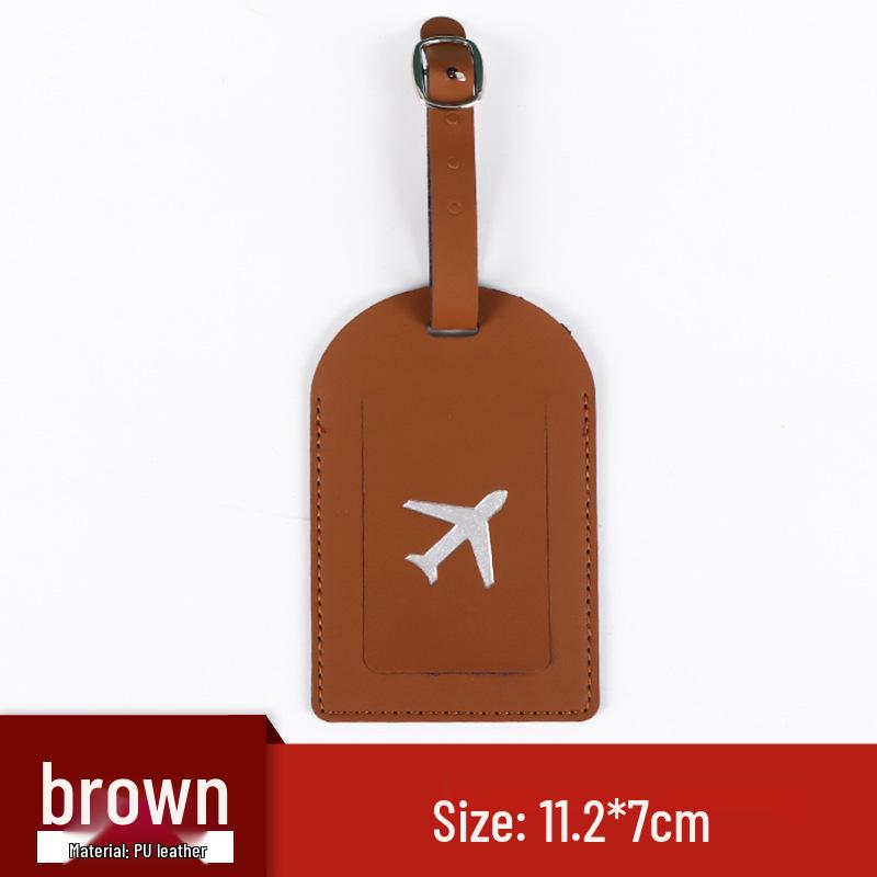 PU Leather Flip-style Luggage Tag - Anti-lost Suitcase Identification