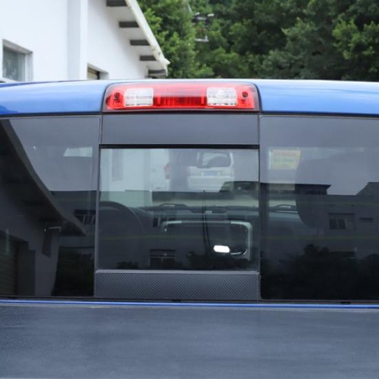 Rear Trunk Window Sticker Cover Trim Decal For Dodge Ram 11+ Carbon Fiber Grain
