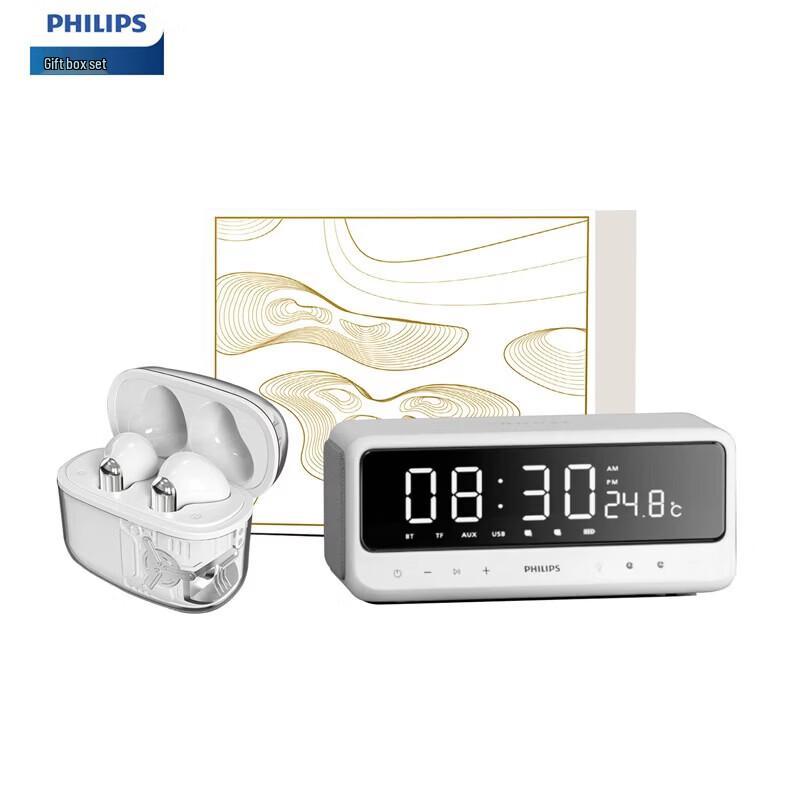 Philips Bluetooth Earbuds & Smart Alarm Clock Set