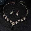 European & American Fashion Crystal Necklace & Earring Set - Bridal Wedding Jewelry for Women