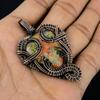 Unakite Pendant, 999 Copper Wire Wrapped Jewelry, Gemstone Jewelry Pendant, Handmade Wedding Gift Jewelry