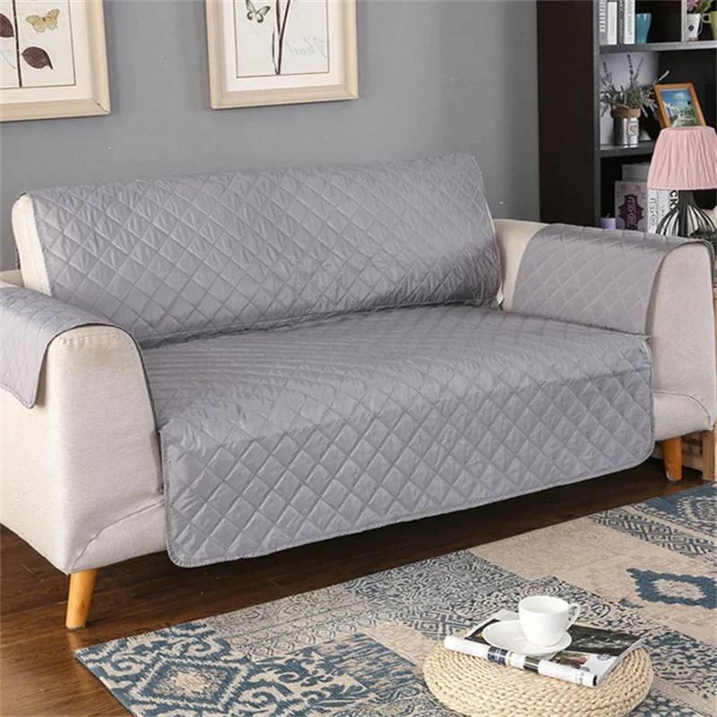 1/2/3 Seater Quilted Anti-wear Sofa Cover Pets Dogs Kids Mat Anti-Slip Recliner Slipcovers Armchair Furniture Protector Case