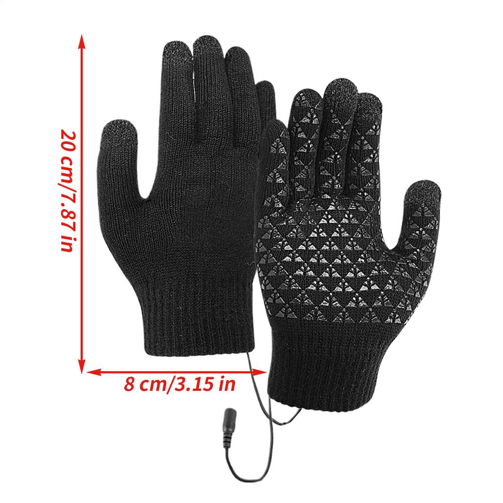 Heated Touchscreen Gloves USB Heating Thermal Mittens For Women Men Winter Outdoor Cycling Running Skiing Mountaineering