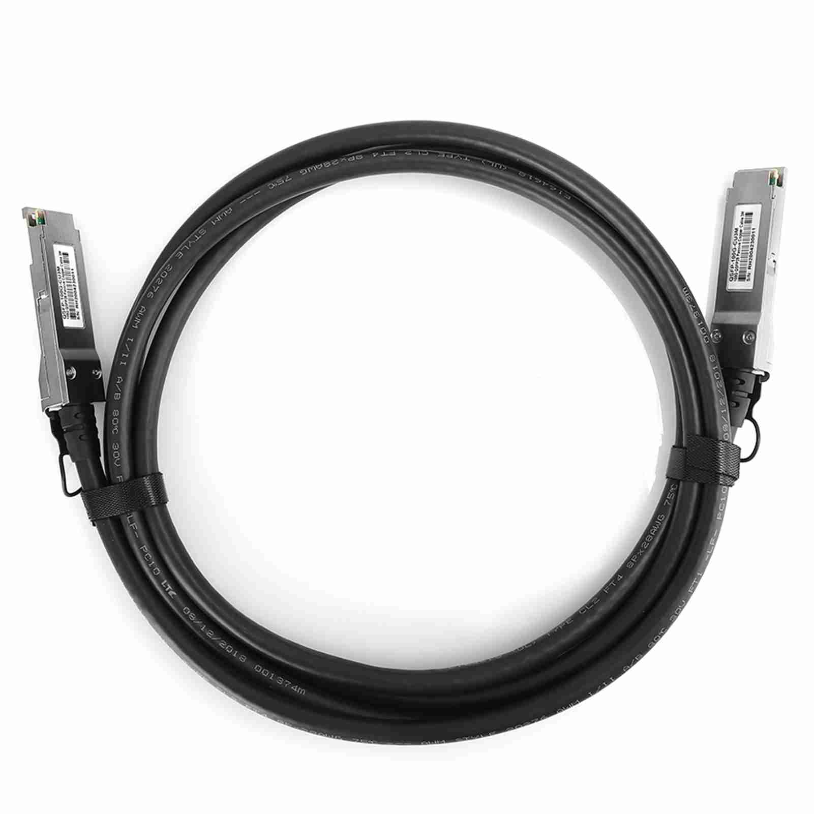 

Direct Attach Cable Single Channel QSFP High‑Speed 100G Silver‑Plated Copper for 9.8ft