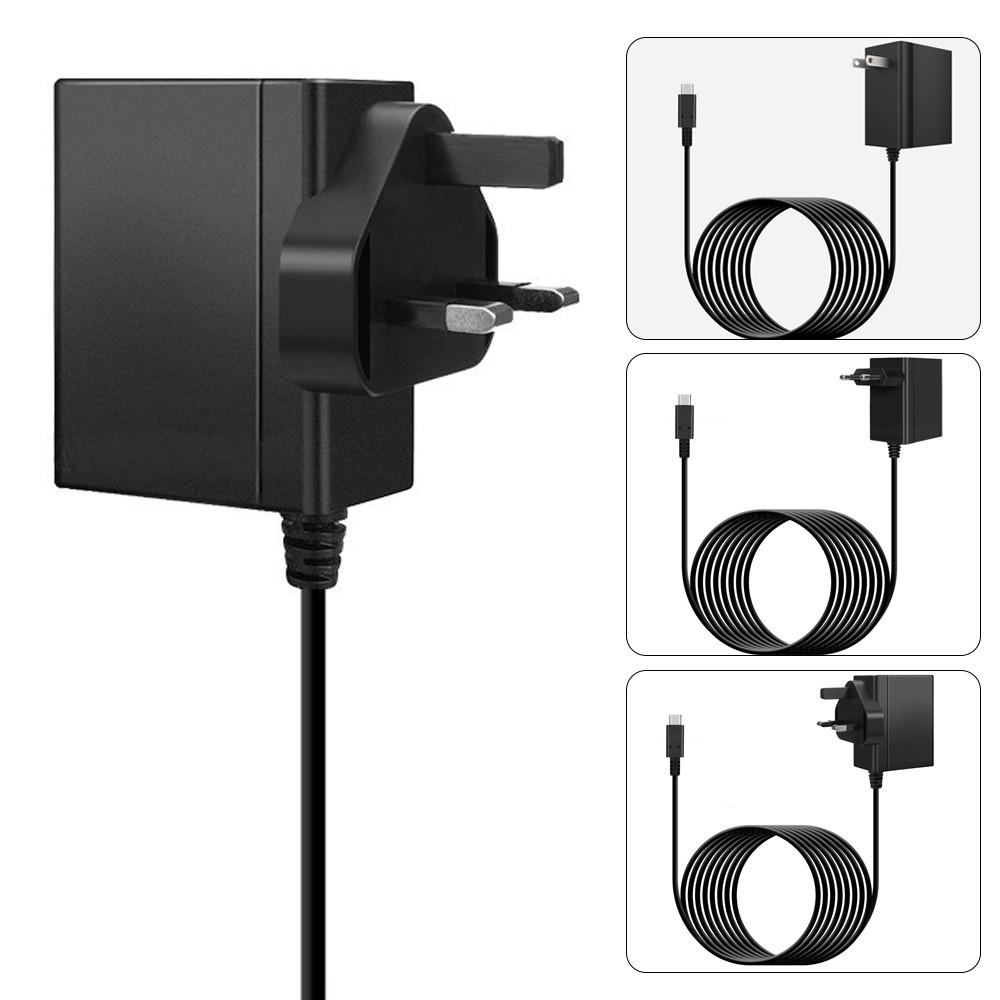 UK Plug AC Adapter Charger For Nintendo Switch / OLED Type C USB Wall Charger