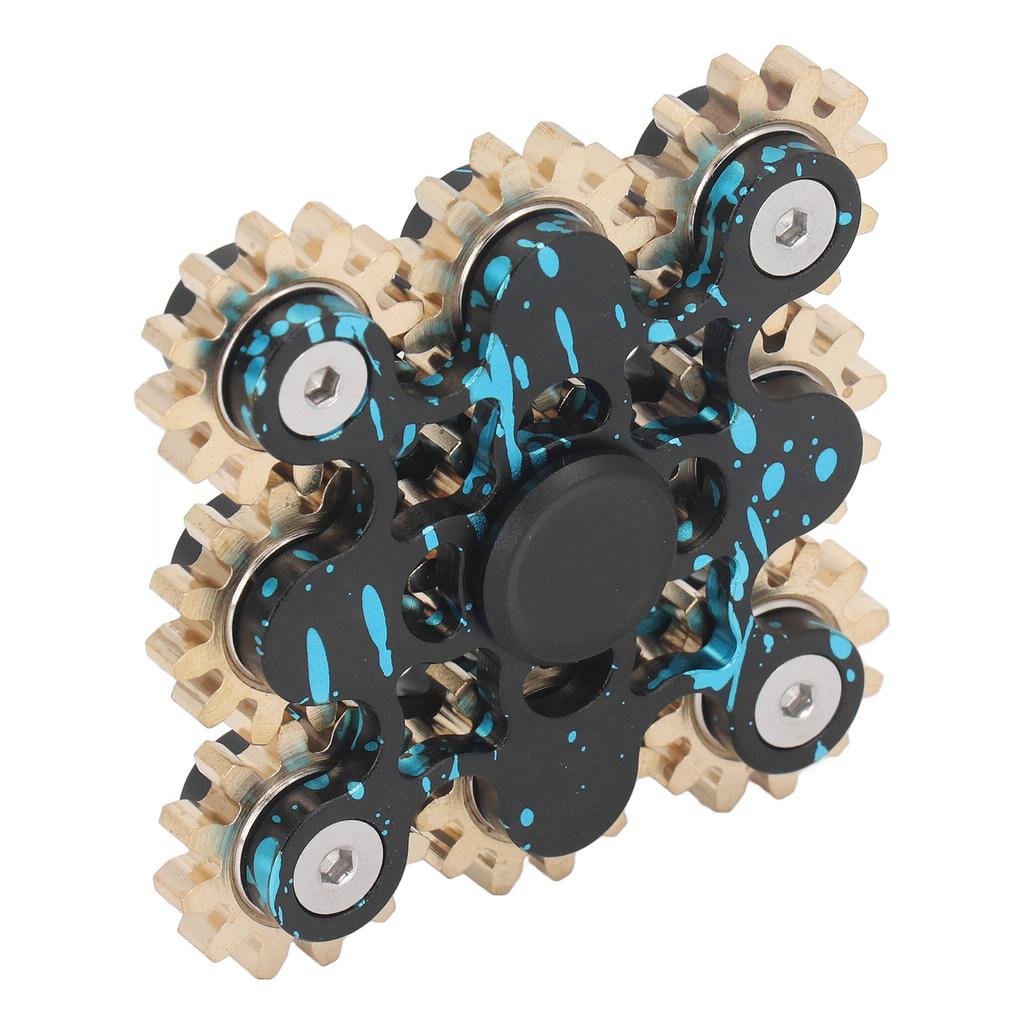 Metal Gear Toy 9 Gears Fidget Hand Decompression Toy Stress Relieving Gear for ADHD Autism