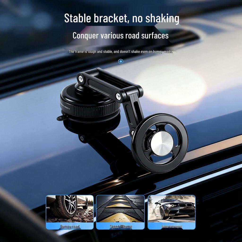 Magnetic Rotating Car Phone Holder with Suction Cup