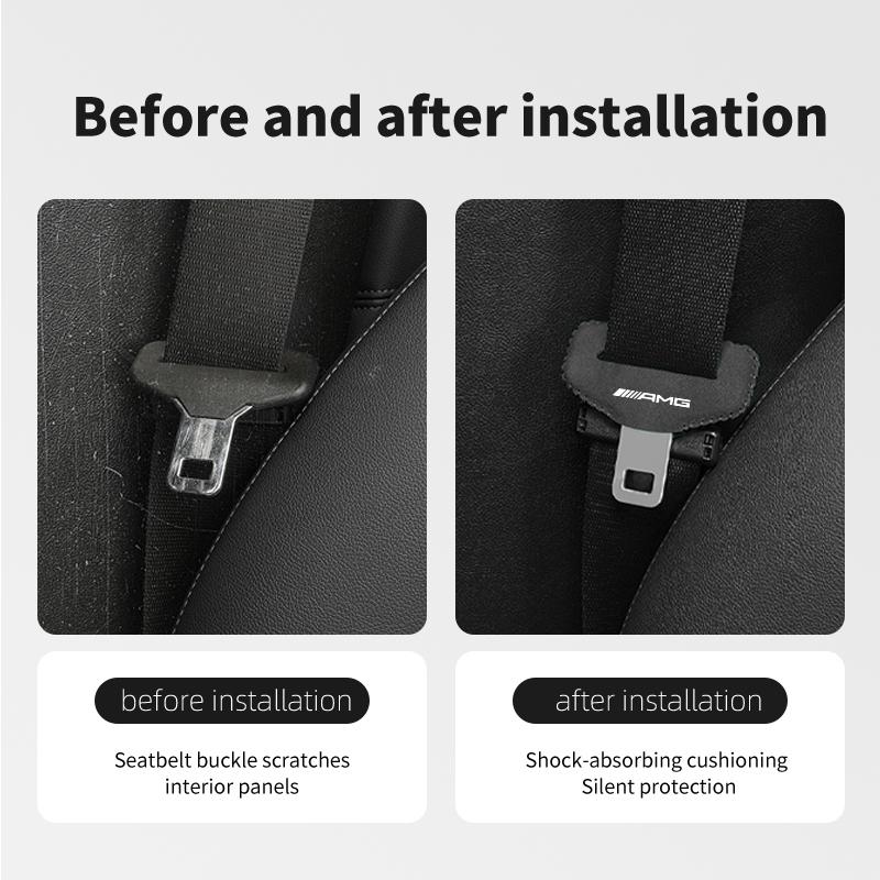 BLZ3 Universal Car Seat Belt Buckle Clip Protector Cover Anti-Scratch For Mercedes Benz AMG A B C E S G Class W201 W210 W108 W205