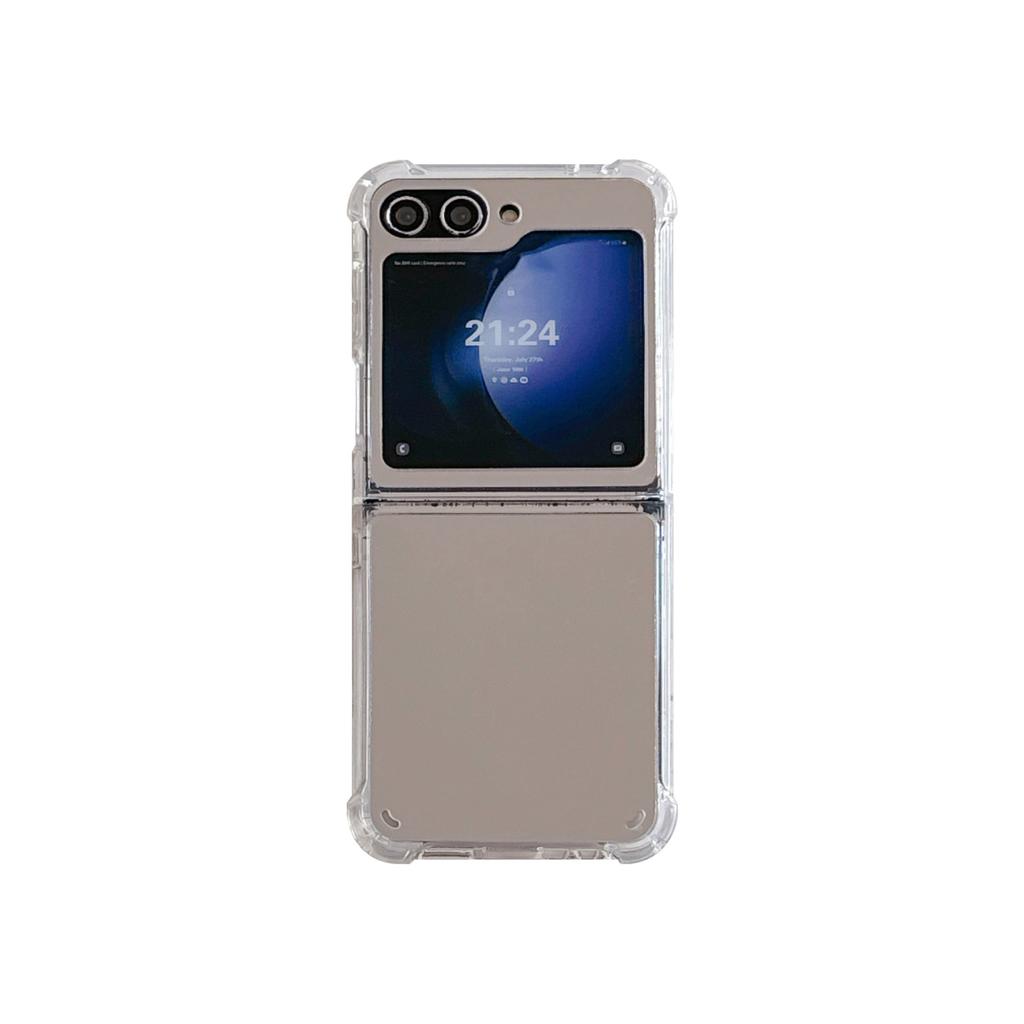Applicable to Samsung ZFlip5 folding screen mobile phone case anti-drop mirror zflip6 mirror zflip7 case protective case