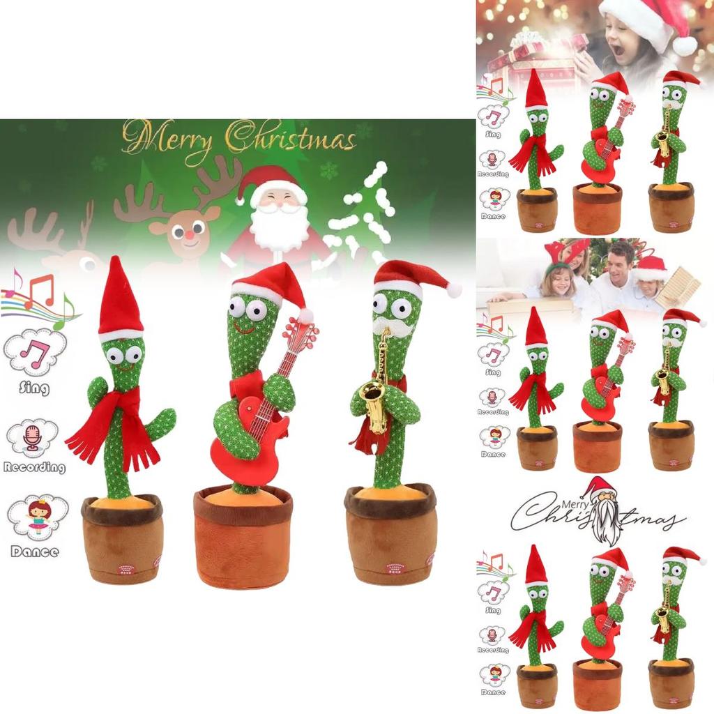 Adorável Brinquedo Interativo de Cacto Dançarino Com Recursos de Canto e Dança Para Presentear com Diversão