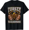 Thanksgiving Turkey And Touchdowns Football Kids T-Shirt
