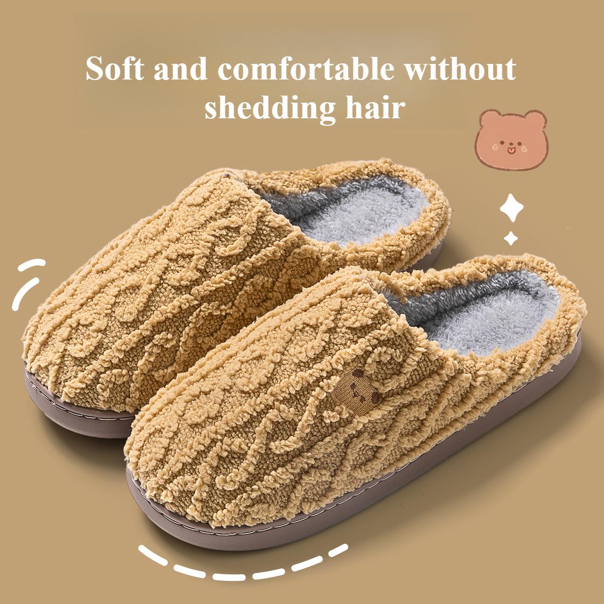 

Хлопковые тапочки для женской осени, домашняя обувь для заточения, послеродовые осенне-зимние нескользящие плюшевые хлопковые тапочки на толстой подошве 44-45 жёлтый