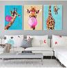 Modern Home Decor Lovely Giraffe Pictures Wall Art Canvas Painting Posters and Prints Wall Pictures for Living Room Decoration No Frame