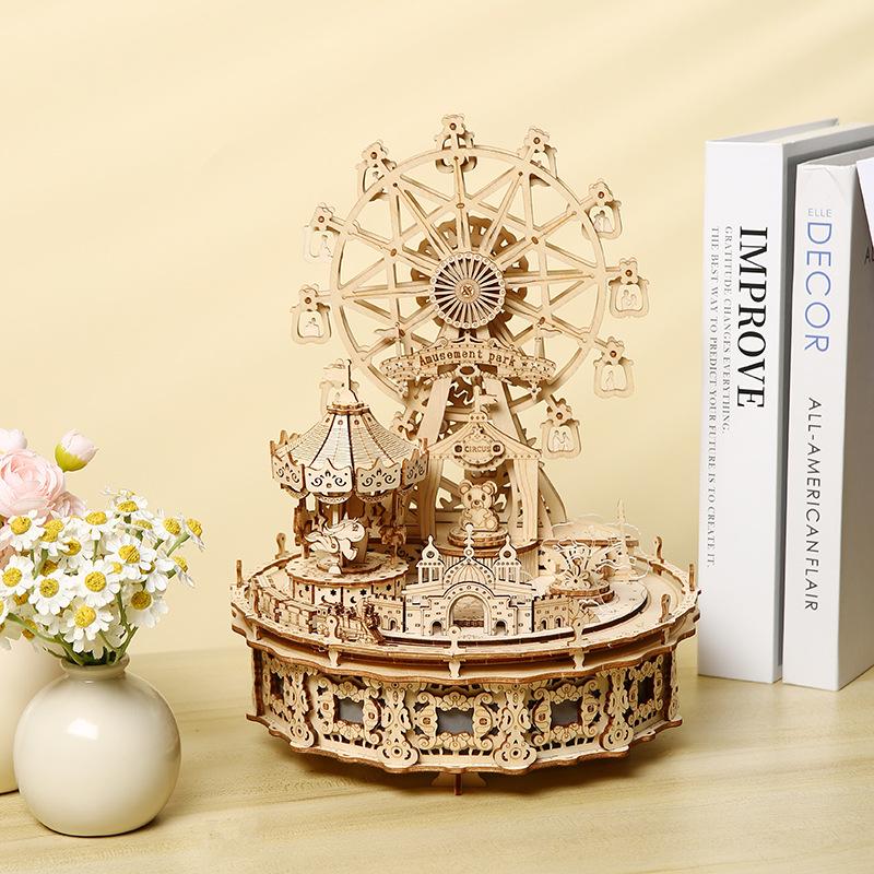 3D Wooden Fantasy Playground Jigsaw Puzzle - Educational Toy & Display Ornament for Children