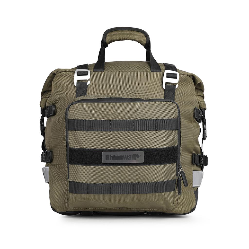 Polyester Motorcycle Bag 20L Large Capacity Universal Side Saddle Bag with Removable Waterproof Inner Bag Outdoor
