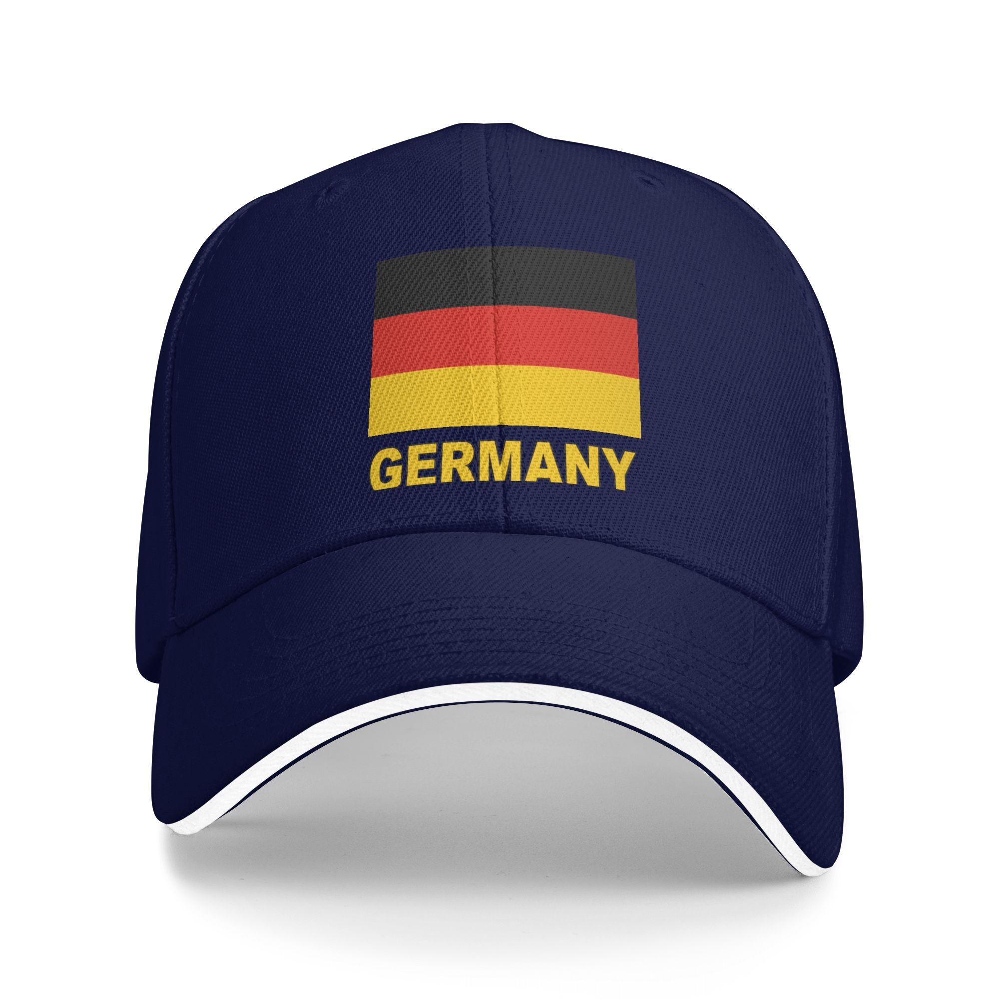 

Deutschland Flag of German Sun Baseball Cap Spring Stylish Trucker Hat For Men Women Outdoor Sport Snapback Cap One Size темно-синього кольору